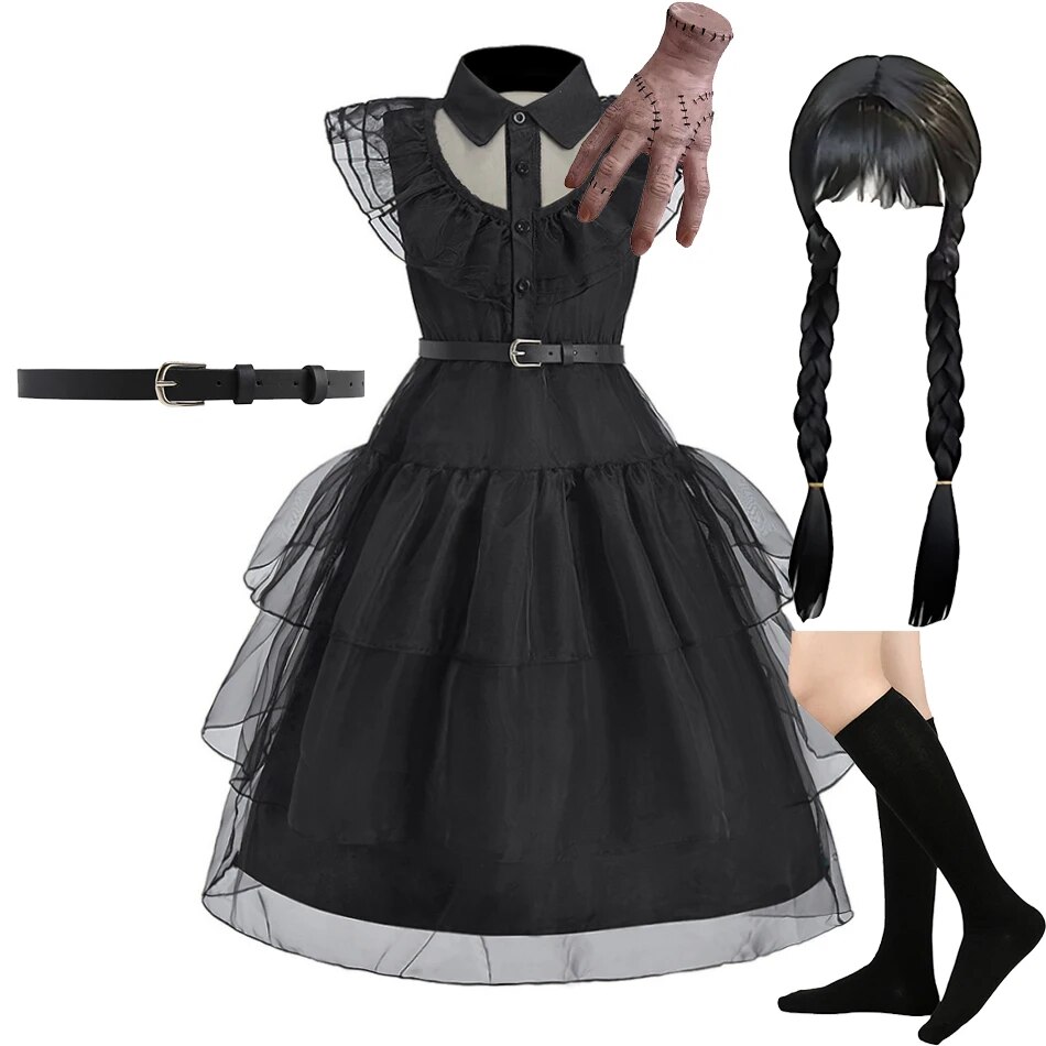 Summer Dresses Yours Clothing - Girl Costume Kids Cosplay Black Princess