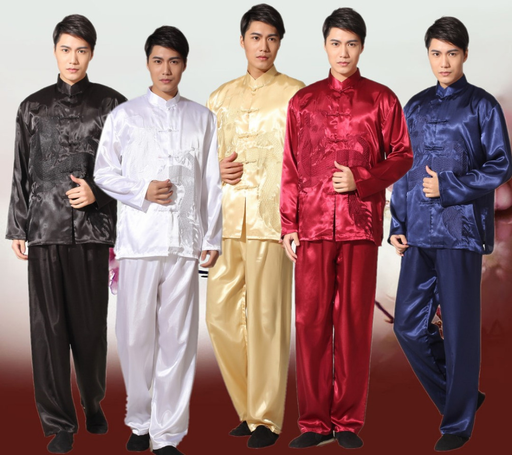 Xl Summer Clothing - Chinese Traditional Style Black Men's Satin