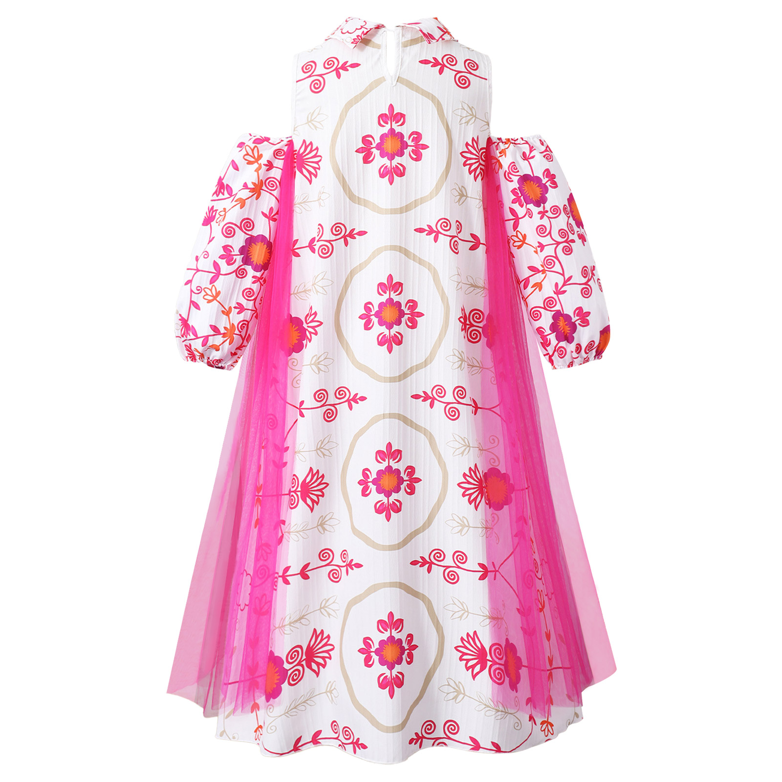 Girl Long Sleeve Mesh Patchwor - Summer Dresses Yours Clothing ulasan dan harga