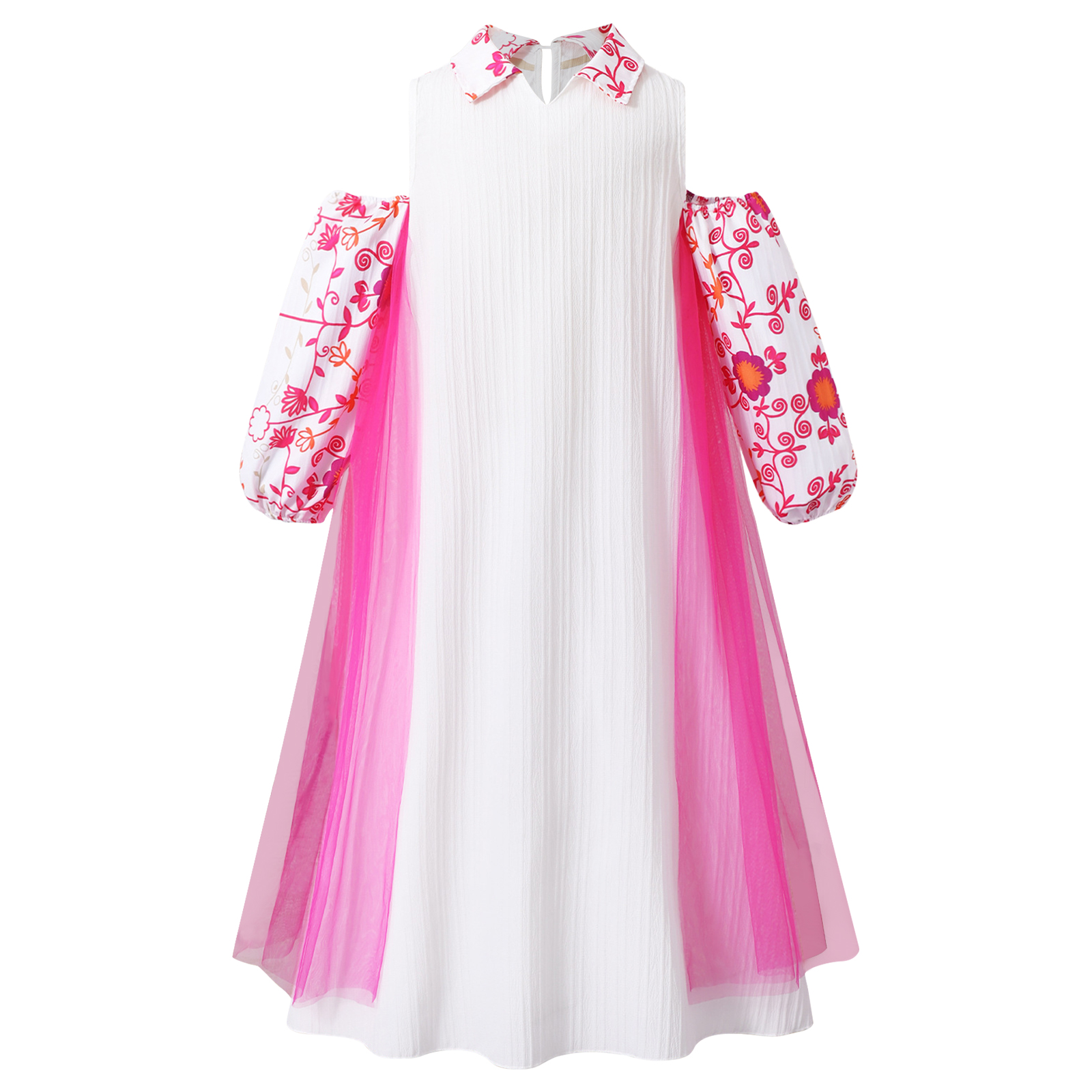 Girl Long Sleeve Mesh Patchwor - Summer Dresses Yours Clothing ulasan dan harga