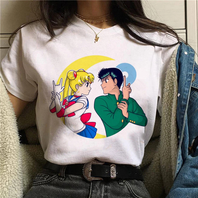 T Shirt 90s Anime Sailor Moon  - Summer Clothing Trends For Women ulasan dan harga