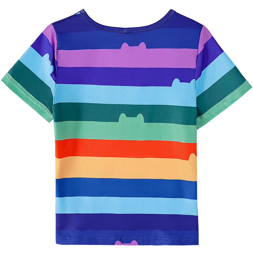 Girls Rainbow Striped T-Shirt  - Summer Dresses Yours Clothing ulasan dan harga