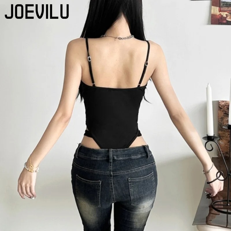 Y2K Black Bodysuit Women Hollo - Summer Clothing Aesthetic ulasan dan harga