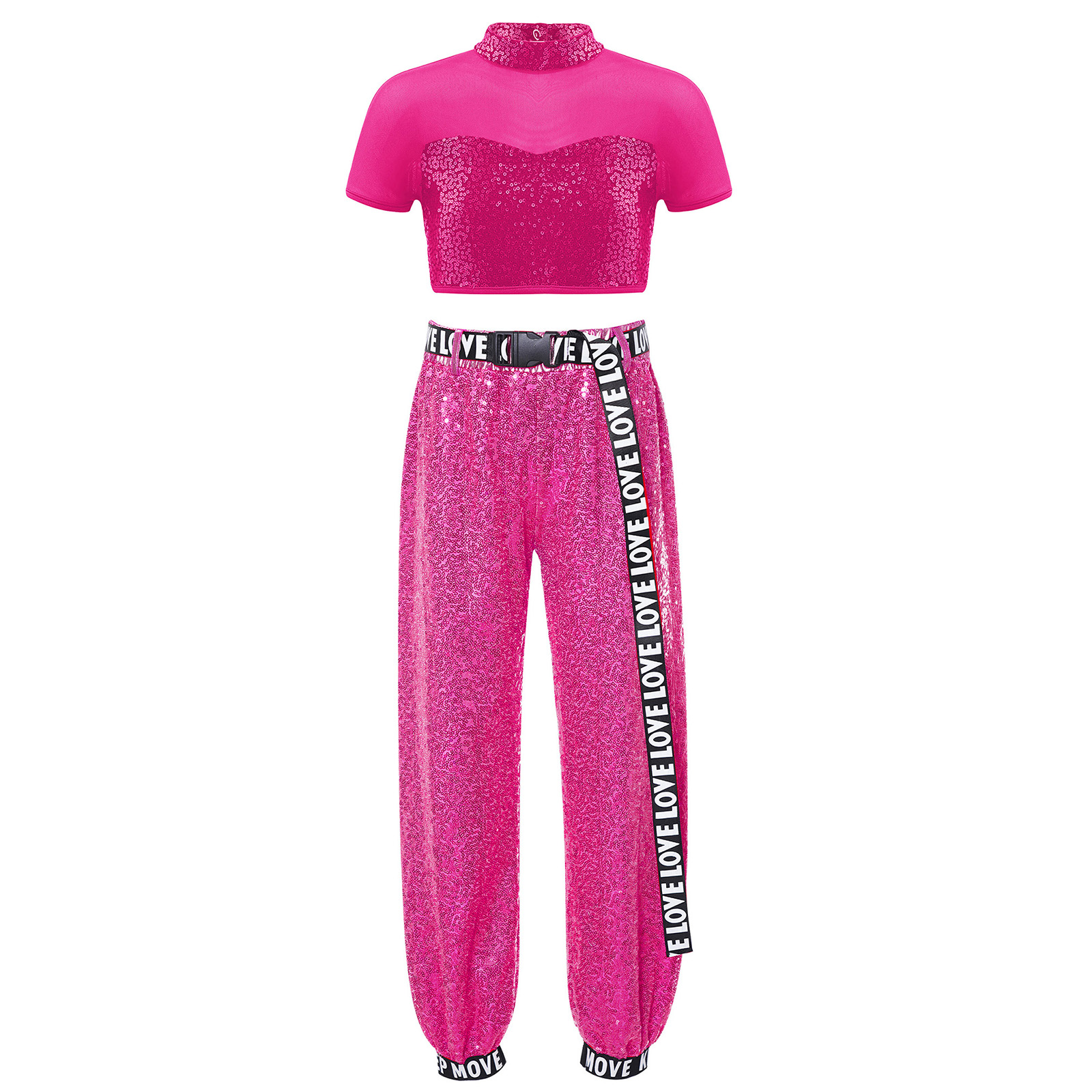 Children Shiny Sequins Dance C - Summer Clothing Kids ulasan dan harga