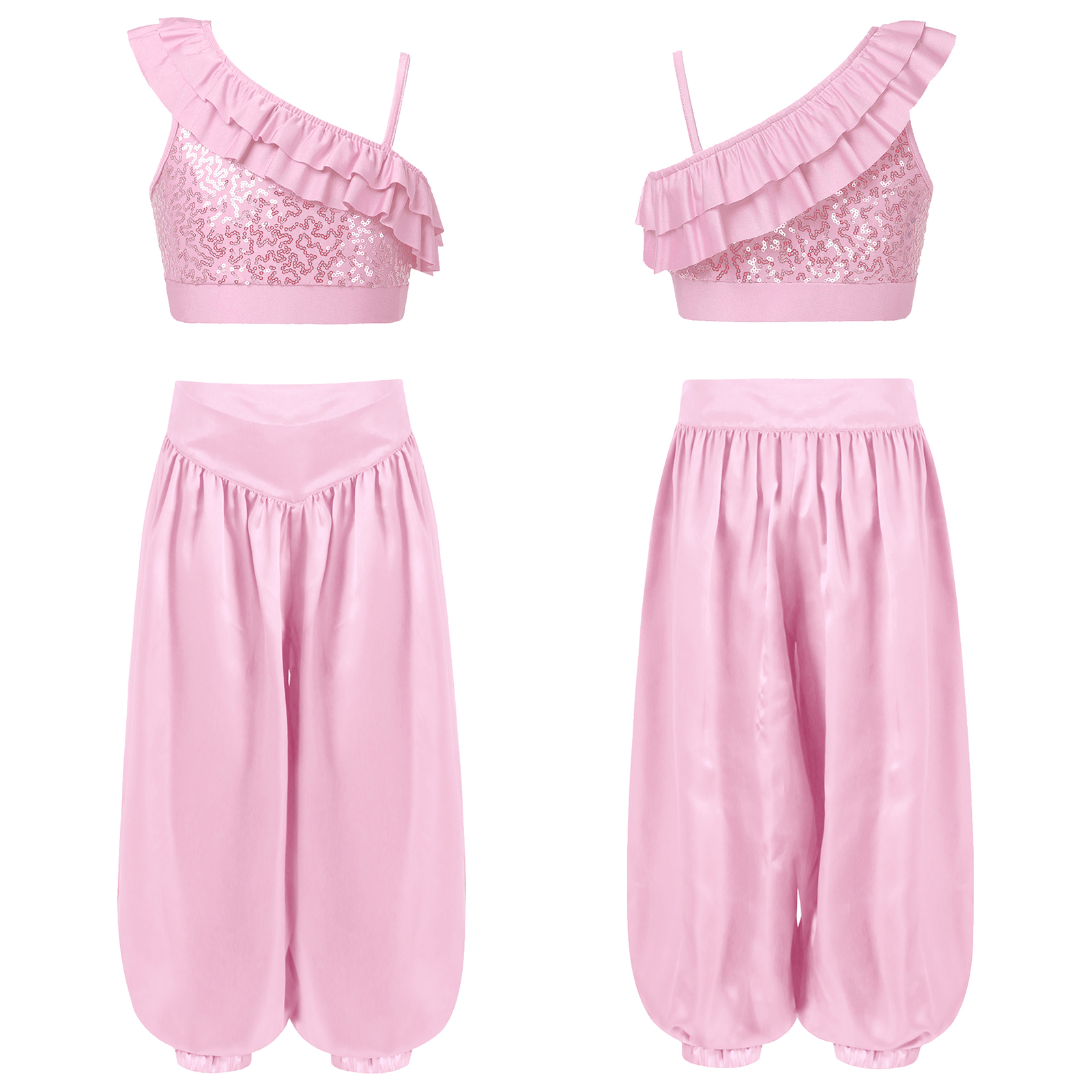 Children Shiny Sequins Dance C - Summer Clothing Kids ulasan dan harga
