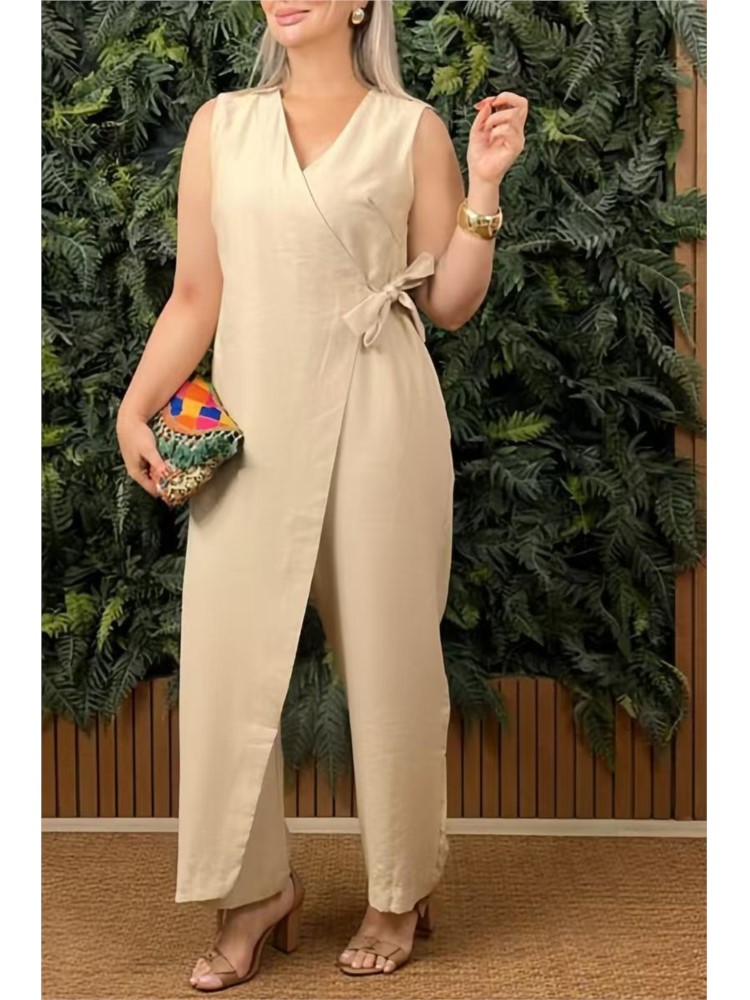 Female Casual Jumpsuit V-Neck  - Summer Holiday Clothing Women ulasan dan harga