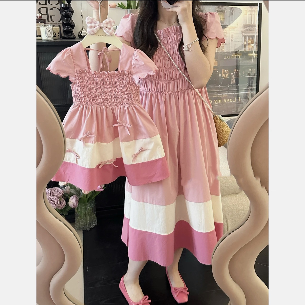 2024 Summer Mom and Daughter M - Summer Holiday Clothing Women ulasan dan harga