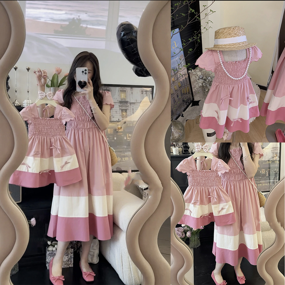 2024 Summer Mom and Daughter M - Summer Holiday Clothing Women ulasan dan harga