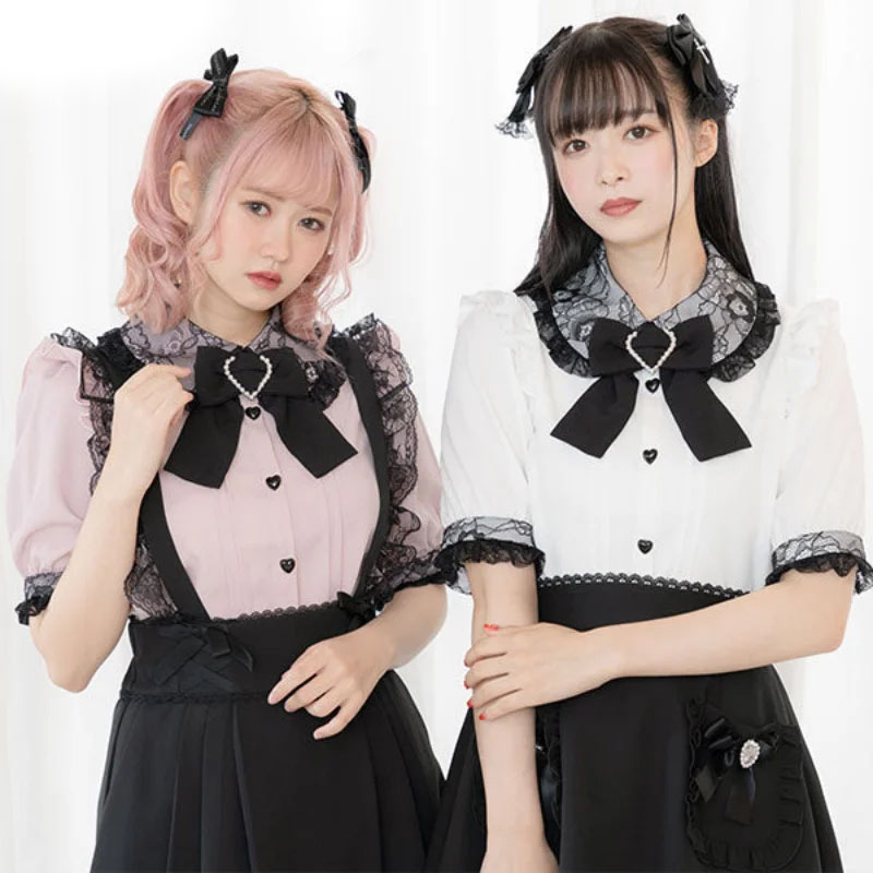 Kawaii Women Shirts Lolita Y2K - Xl Summer Clothing ulasan dan harga