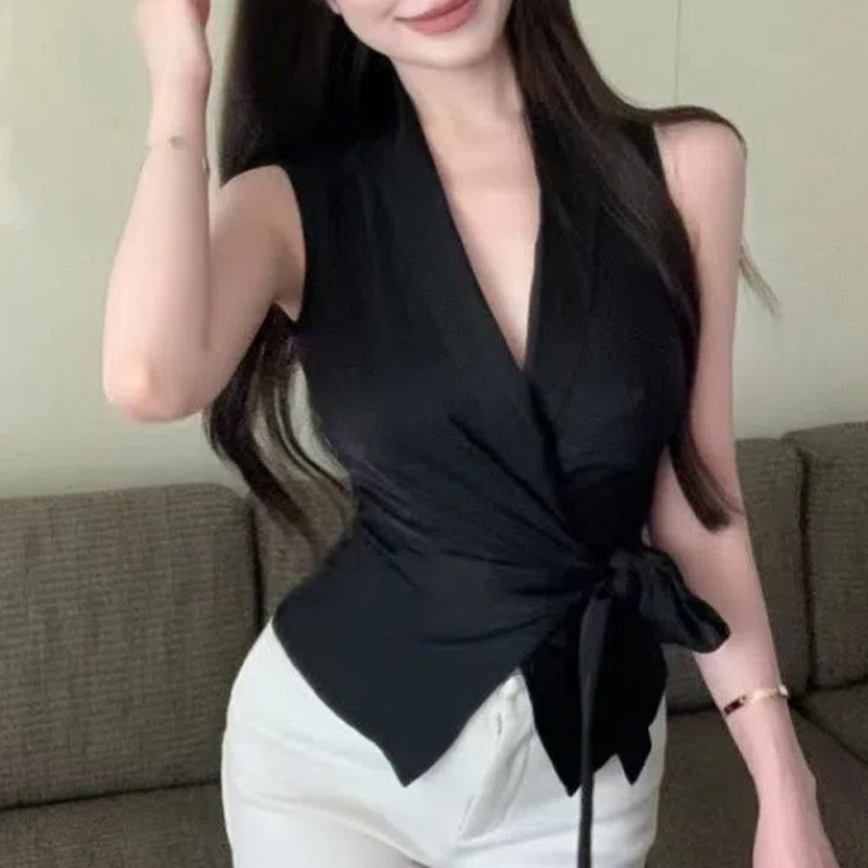 Temperament V Neck Bandage Sle - Summer Clothing Trends For Women ulasan dan harga