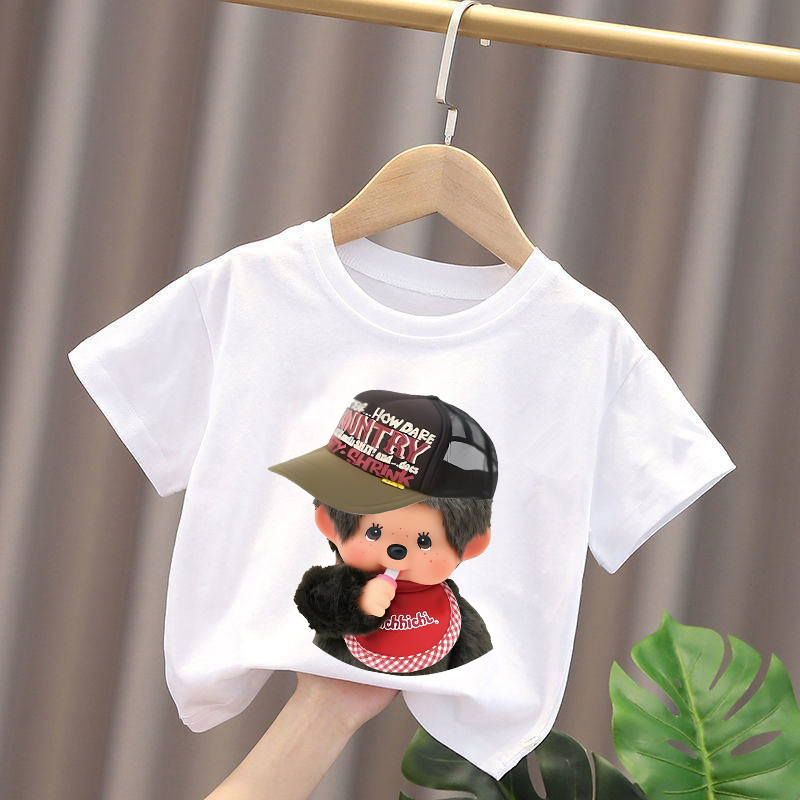 Monchhichi Kids T-shirts Anime - Summer Clothing Boys ulasan dan harga