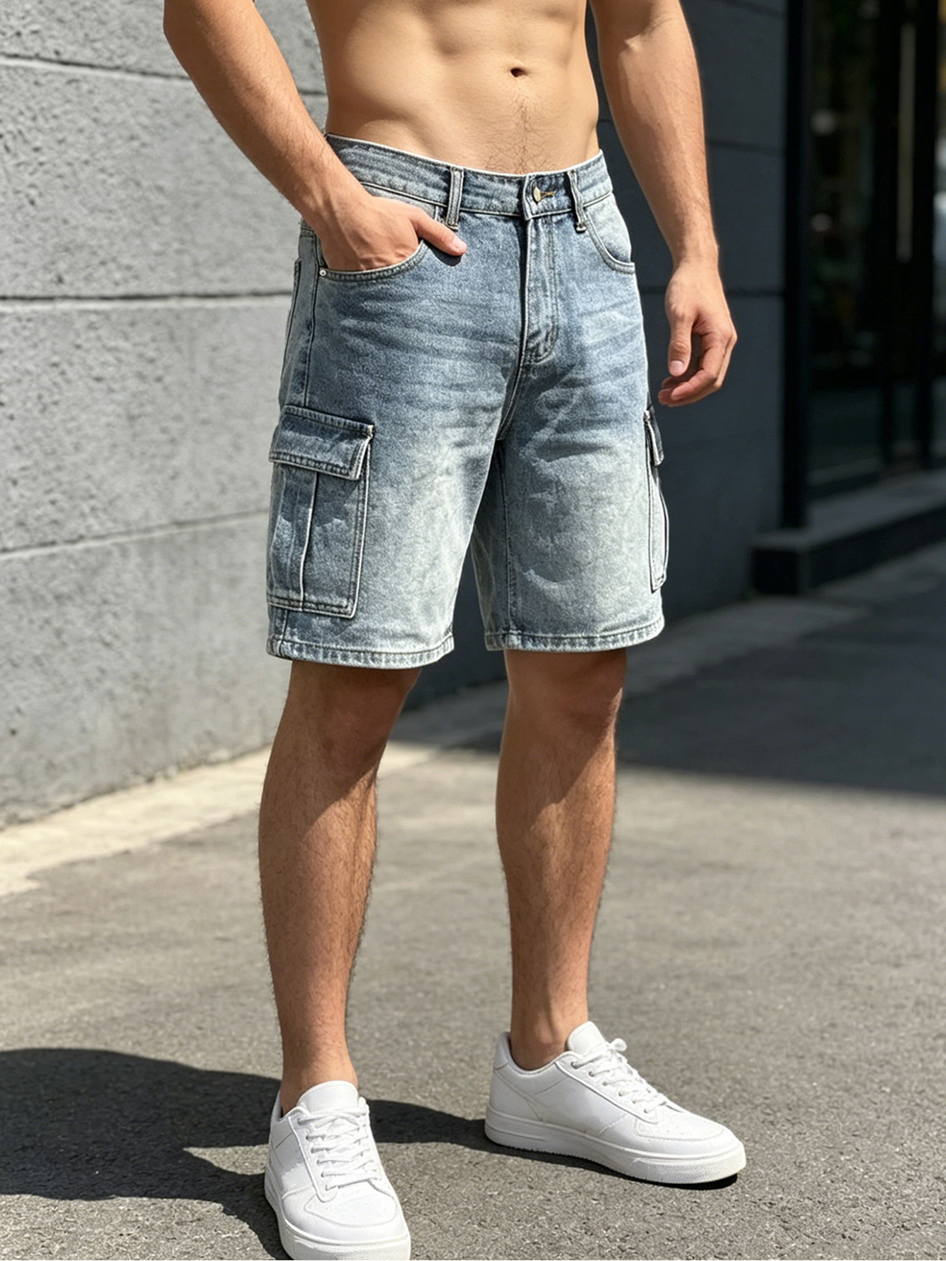 Men workwear Jeans Denim Pants - Summer Light Clothing ulasan dan harga