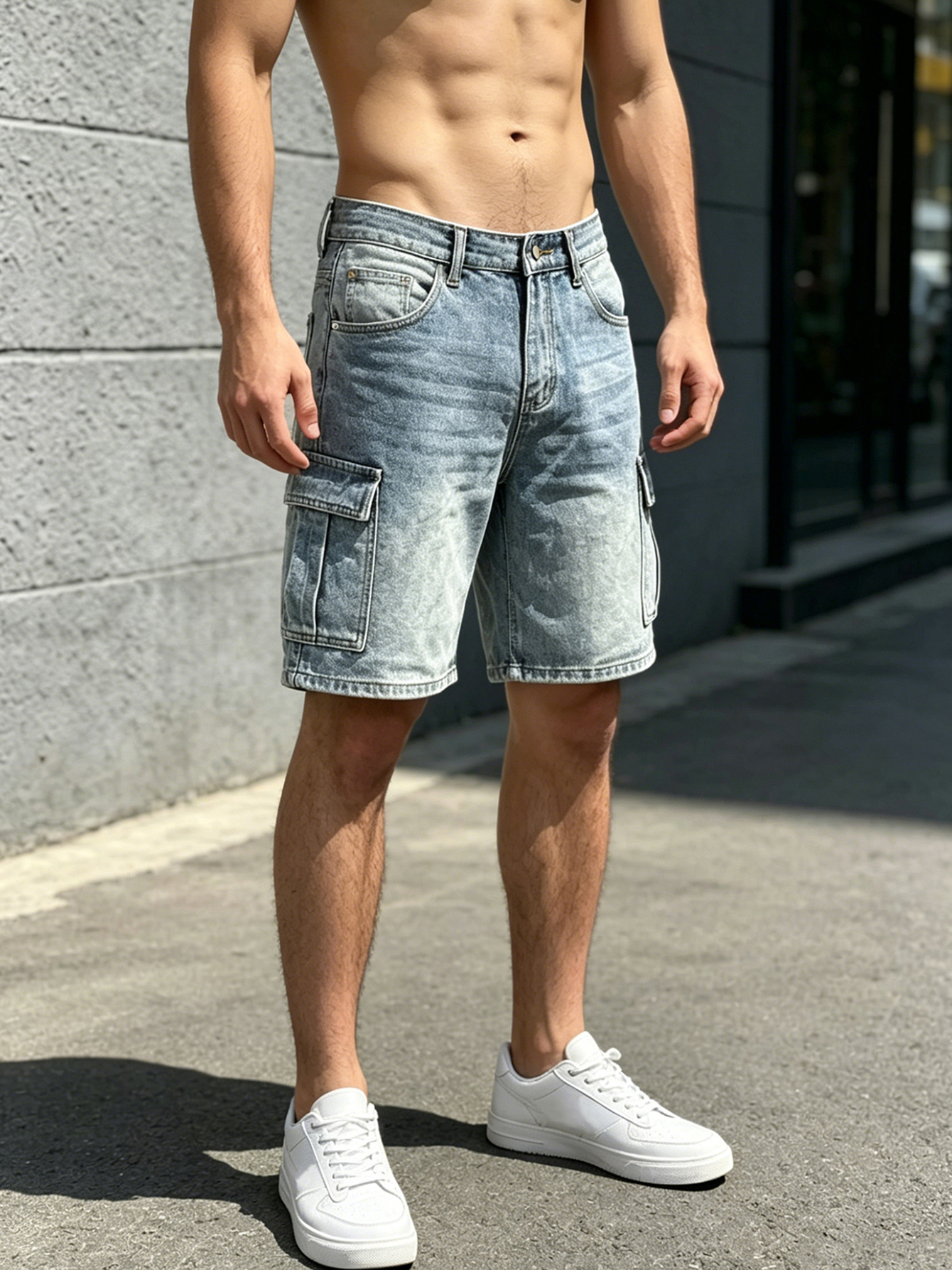 Men workwear Jeans Denim Pants - Summer Light Clothing ulasan dan harga