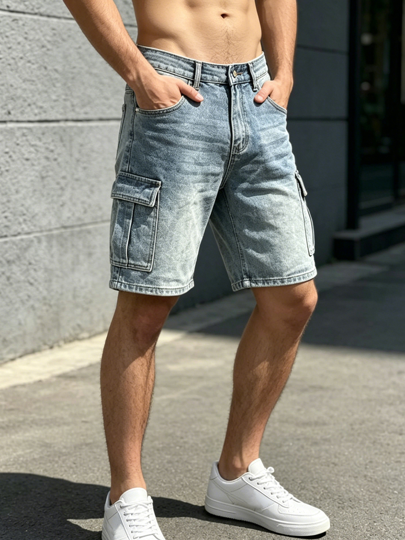 Men workwear Jeans Denim Pants - Summer Light Clothing ulasan dan harga