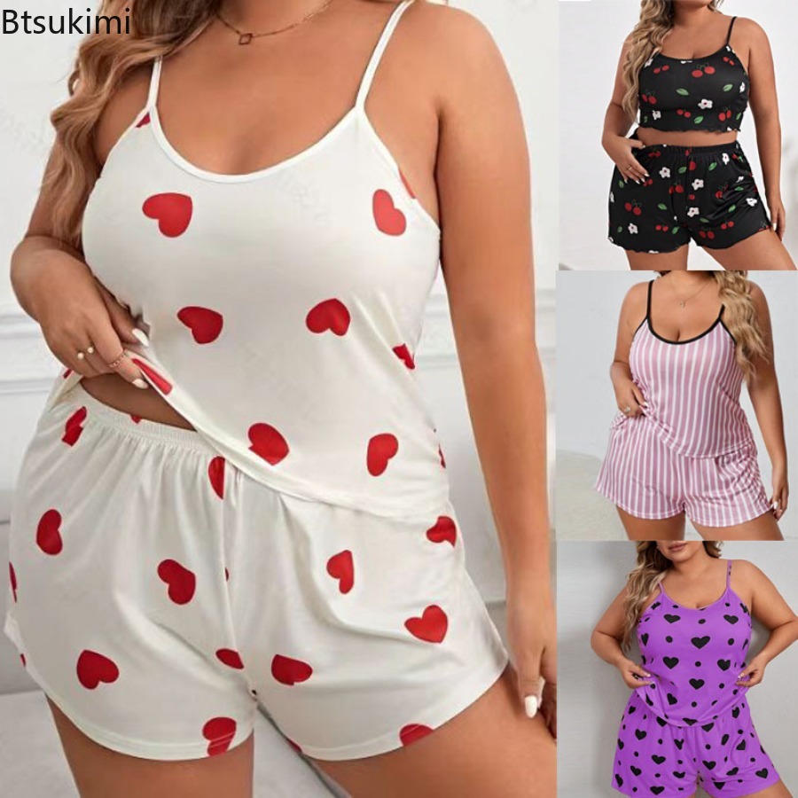 2026 Summer Women's Heart Prin - Xl Summer Clothing ulasan dan harga