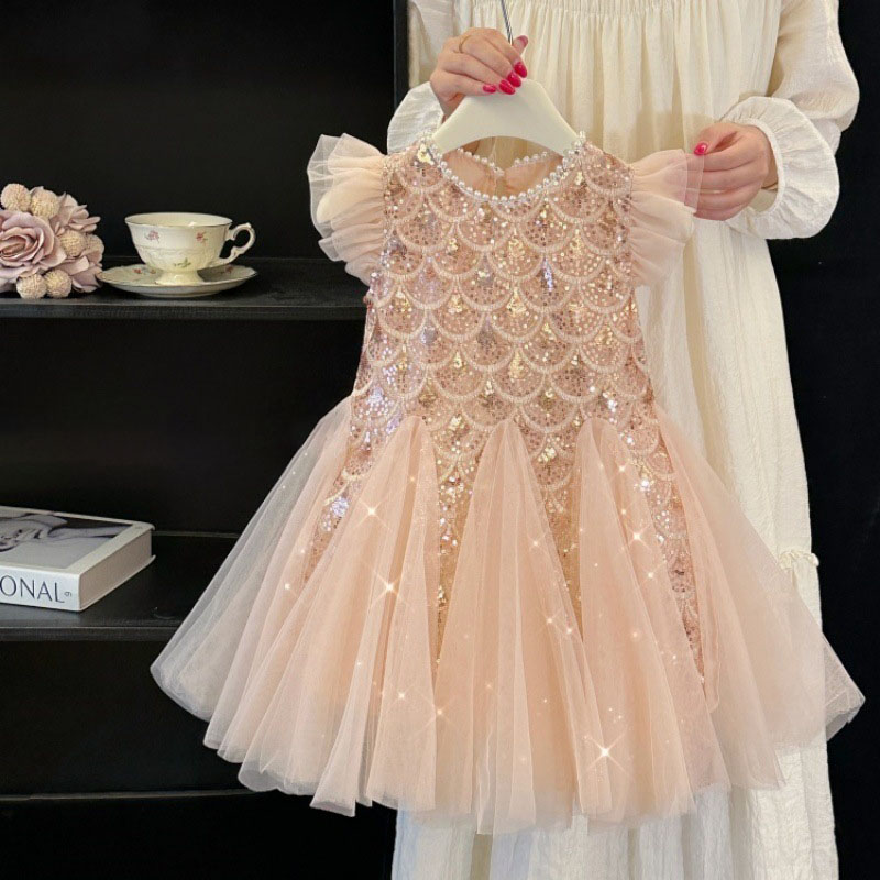 Children's Dress Mesh Sequins  - Summer Dresses Yours Clothing ulasan dan harga