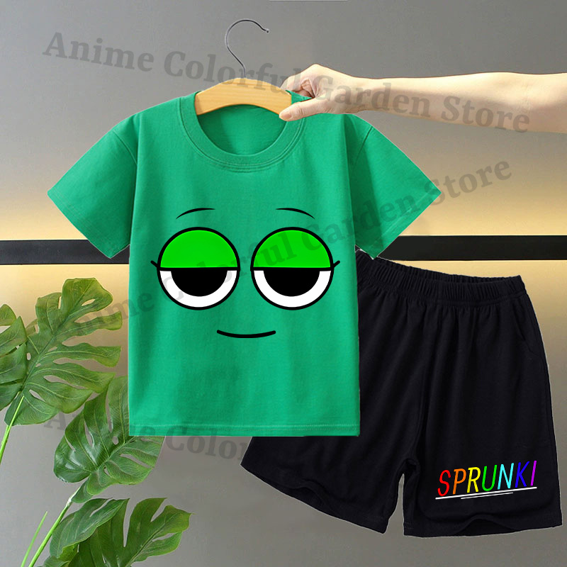 Sprunki 2pcs T-shirt and Short - Summer Clothing Boys ulasan dan harga
