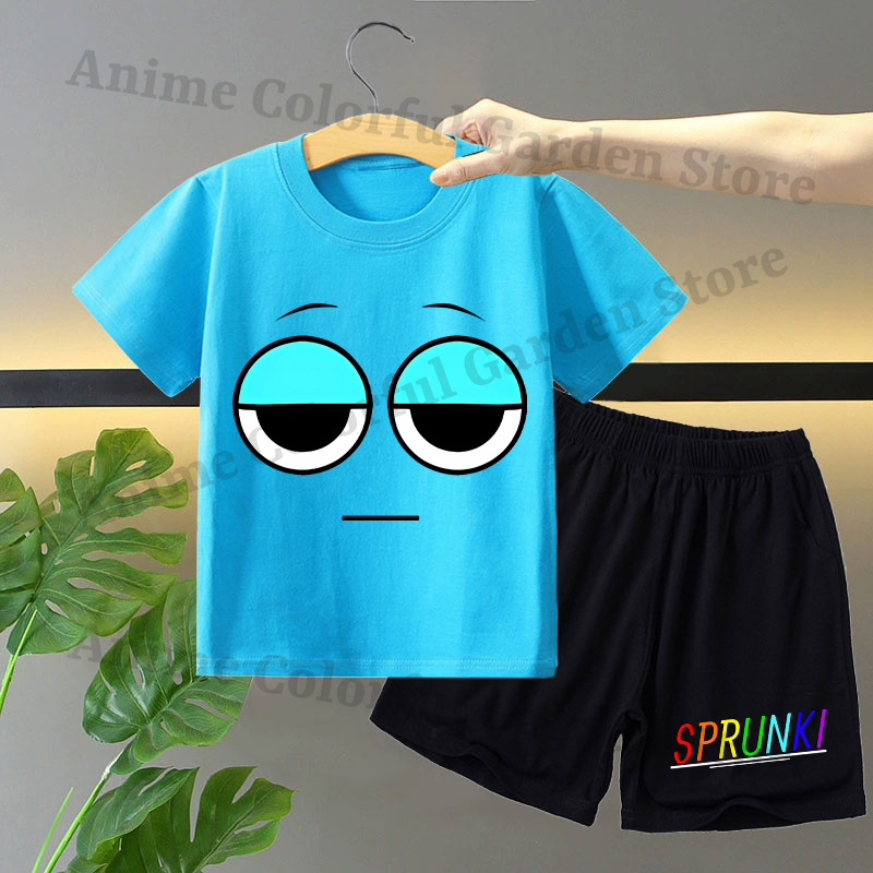 Sprunki 2pcs T-shirt and Short - Summer Clothing Boys ulasan dan harga