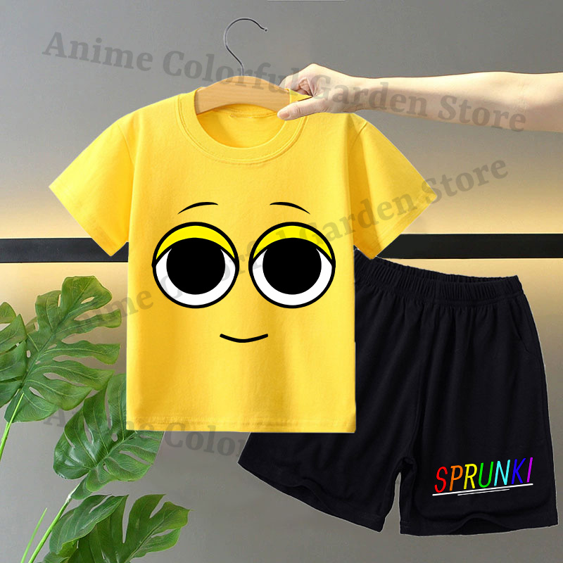 Sprunki 2pcs T-shirt and Short - Summer Clothing Boys ulasan dan harga