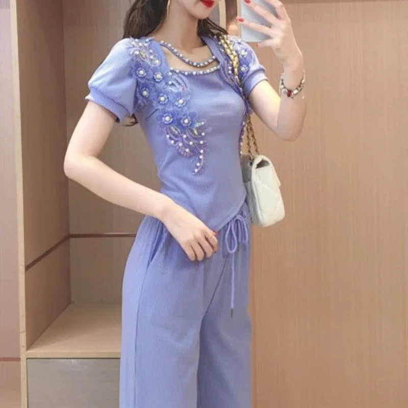 Wide Leg Ladies Trouser Purple - Summer Clothing Trends For Women ulasan dan harga