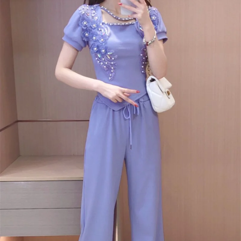 Wide Leg Ladies Trouser Purple - Summer Clothing Trends For Women ulasan dan harga