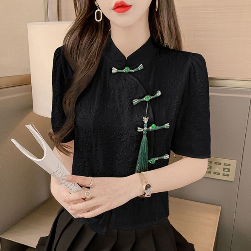 Vintage Blouses Women Fashion  - Summer Clothing Aesthetic ulasan dan harga