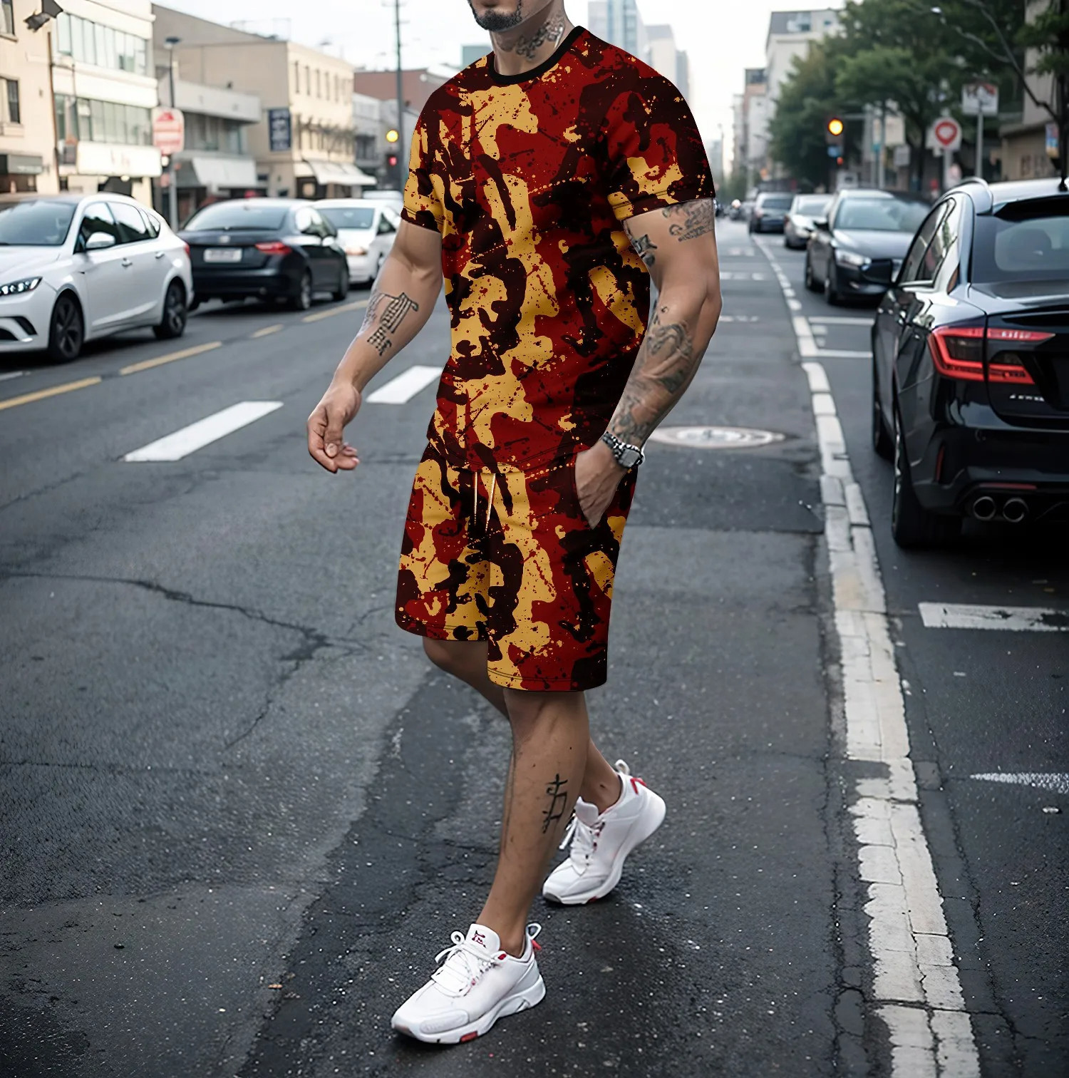 Camouflage Outdoor Tracksuits  - Summer Knit Clothing ulasan dan harga