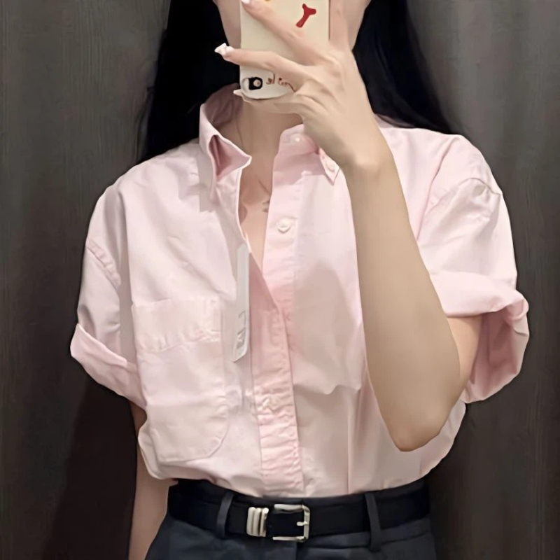 Korean Short Sleeve Polo Neck  - Summer Clothing Trends For Women ulasan dan harga