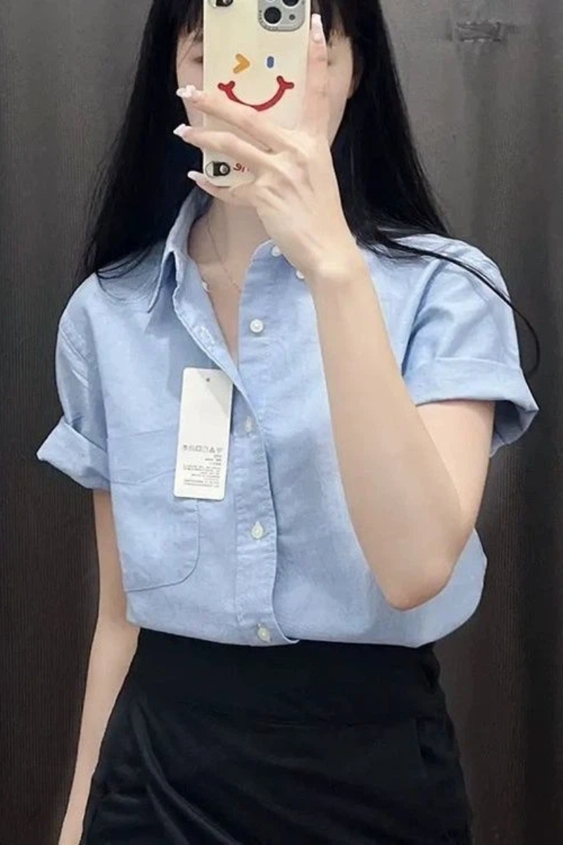Korean Short Sleeve Polo Neck  - Summer Clothing Trends For Women ulasan dan harga