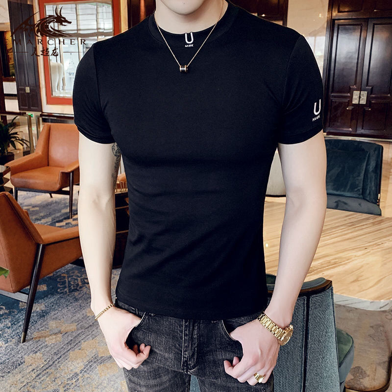 Black T Shirt for Men Plain Cl - Xl Summer Clothing ulasan dan harga