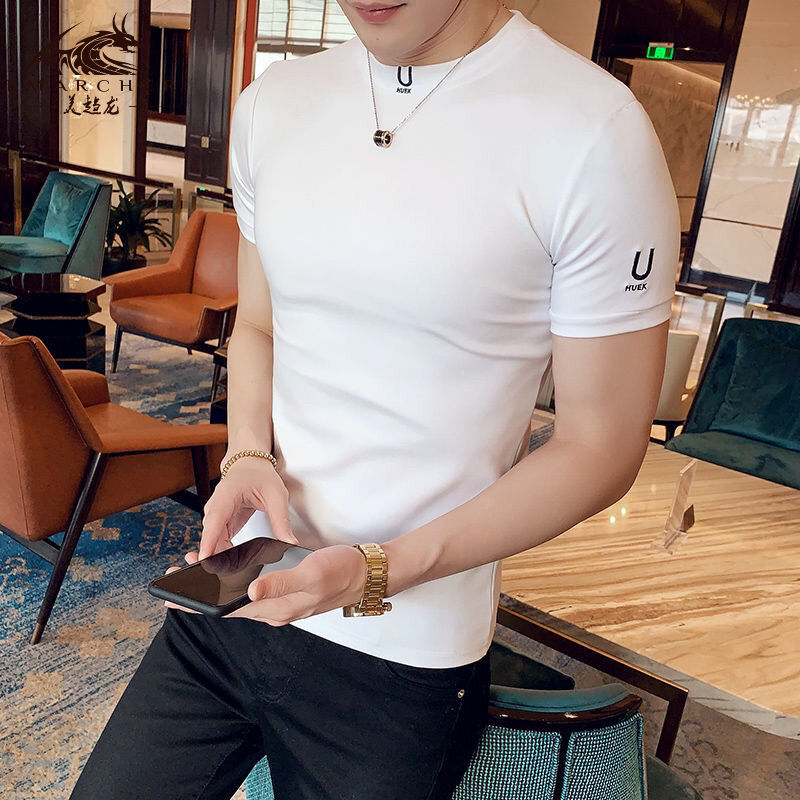 Black T Shirt for Men Plain Cl - Xl Summer Clothing ulasan dan harga