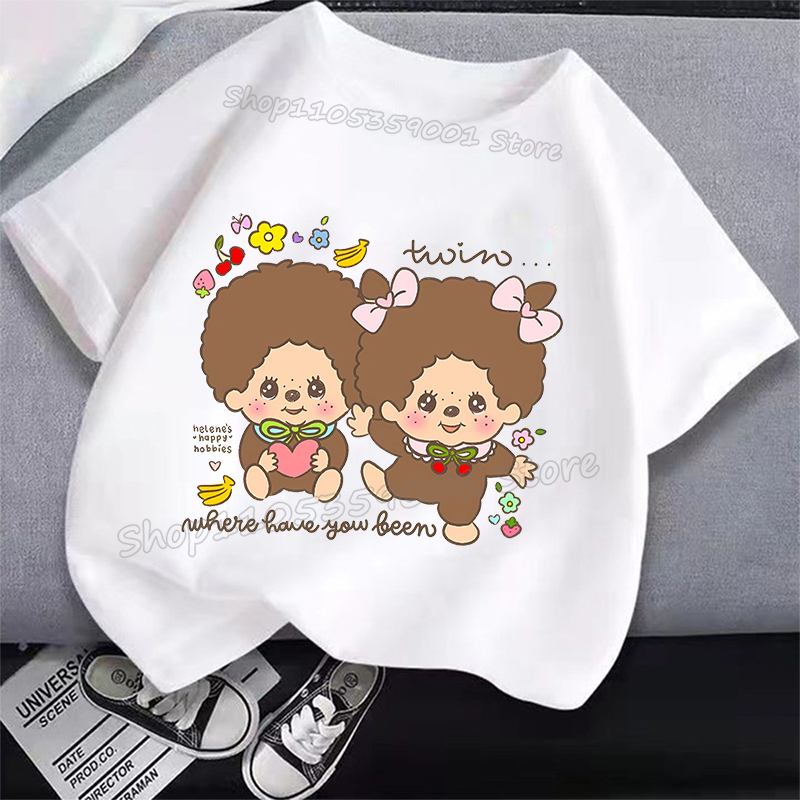 MONCHHICHI Short Sleeve T Shir - Summer Clothing Kids ulasan dan harga