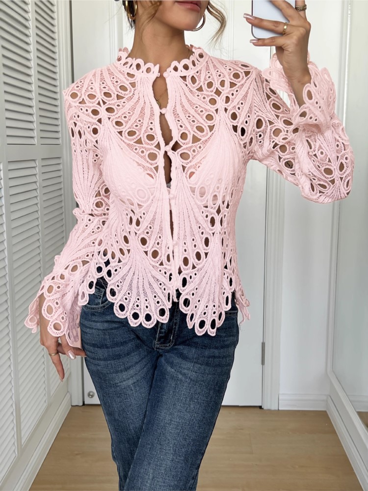 White Lace Shirt For Women Fas - Summer Holiday Clothing Women ulasan dan harga