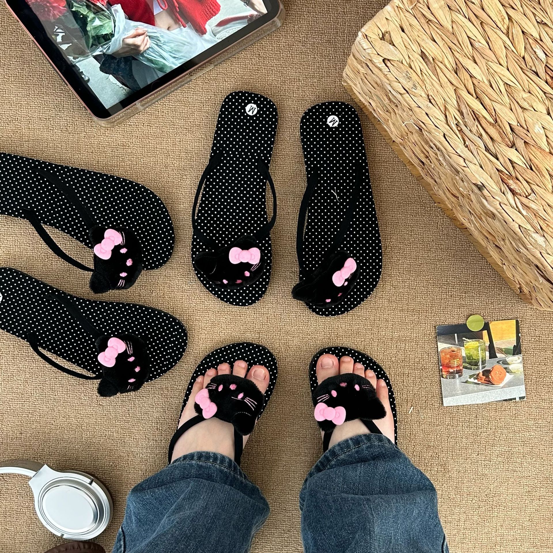 Hello Kitty Cartoon Flip-flops - Summer Clothing Kids ulasan dan harga