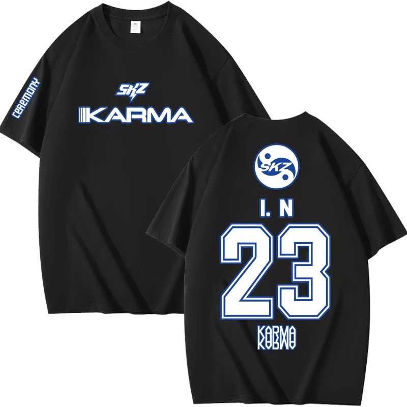 Popular Kpop KARMA Short Sleev - Summer Clothing Aesthetic ulasan dan harga