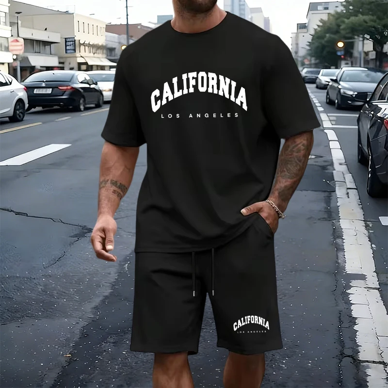 Men's T-Shirt Tracksuit Print  - Summer Knit Clothing ulasan dan harga